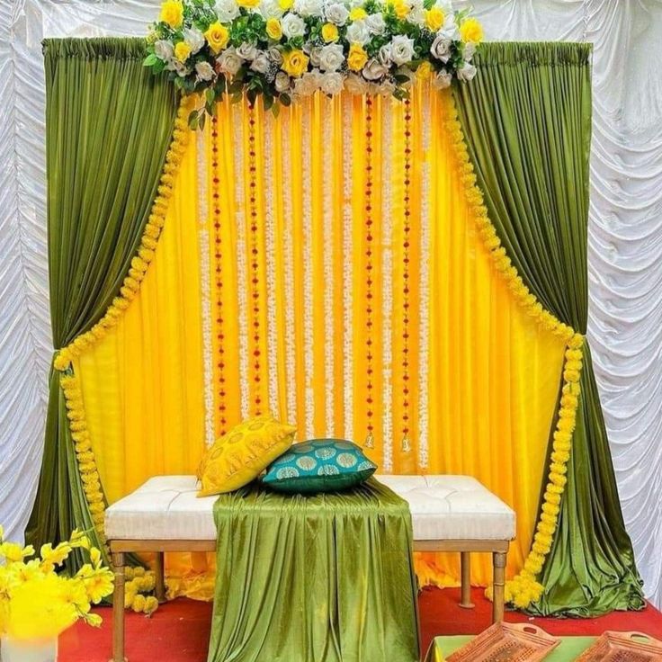 Mehendi Drape & Cushion Decor